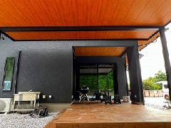 タイルテラスの屋根とお車を守るカーポート工事　鹿児島市N様邸