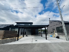 七呂建設様の新築住宅　建物計画段階から進めた外構工事　宮崎市　T様邸