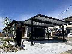 機能的で美しいシンプルモダンな新築外構工事　鹿児島県姶良市I様邸