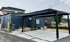 ガルバリウム鋼板外壁の住宅に合うナチュラルモダンな新築外構　鹿児島県姶良市N様邸