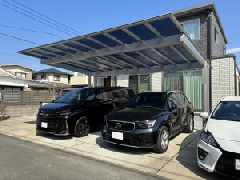 後方支持カーポートで切り返し不要の駐車動線へ～宮崎市Y様邸～