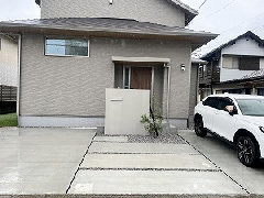 落ち着いたグレートーンのシンプルモダン外構～宮崎市M様邸～