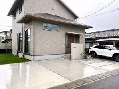 落ち着いたグレートーンのシンプルモダン外構～宮崎市M様邸～