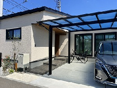 かわいい宅配BOXのあるシンプルモダン新築外構～宮崎市A様邸～
