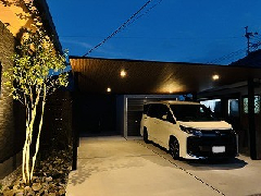 【宮崎市 外構照明】住友林業の住まいを彩る夜の外構