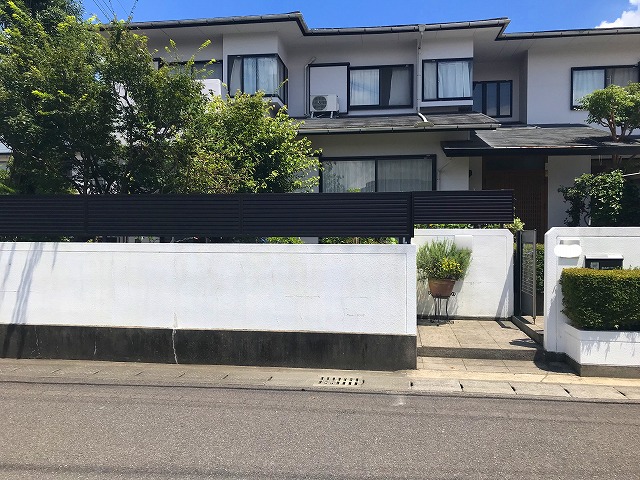 都城市 アルミ目隠しフェンス施工例
