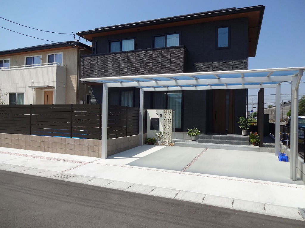 門まわりにこだわりを凝縮した大和ハウスの新築外構　宮崎市