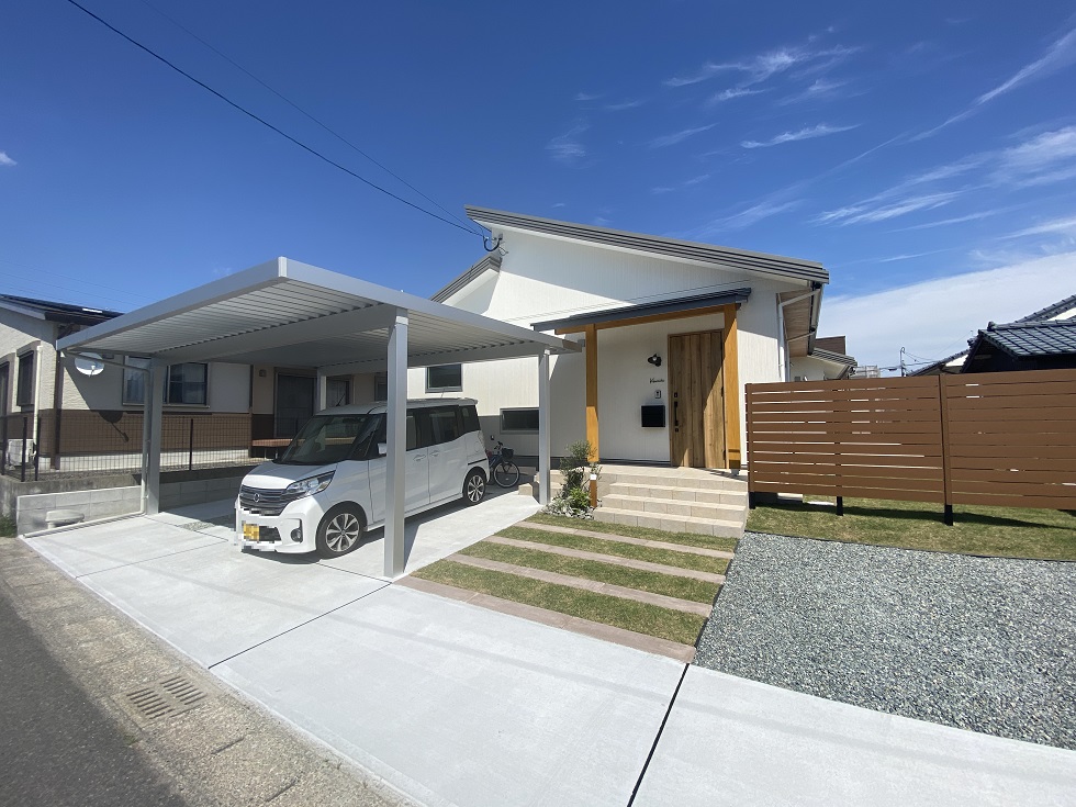 シンプルナチュラルな新築外構 姶良市K様