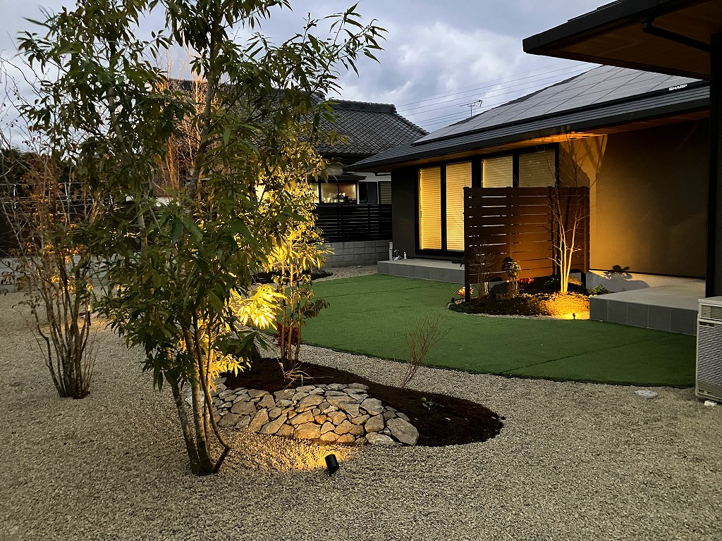 住友林業の家　新築外構　照明