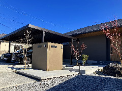 重厚感のある二世帯住宅に合う新築外構工事　都城市T様H様邸