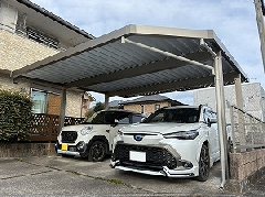 鹿児島の台風対策に!壊れたカーポートを折板カーポートへリフォーム　姶良市M様邸